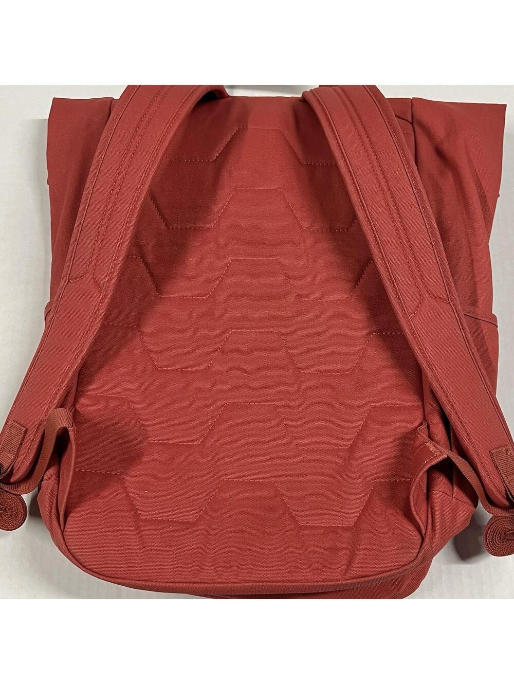 Timberland Roll Top Backpack Salesman Sample Burnt Red Orange Rare Bag - Picture 15 of 15